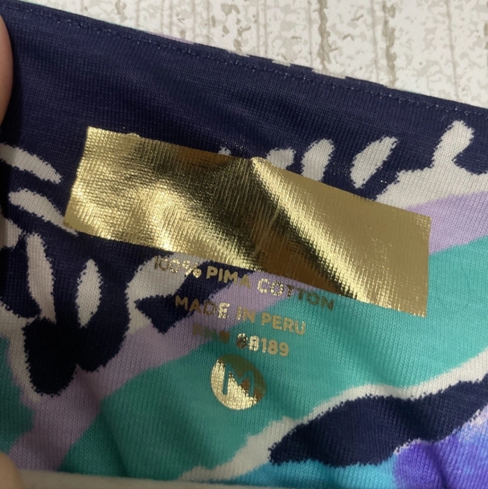 NWT Lilly Pulitzer Size Medium Hollee Dress In Bright Navy Alotta Colada - Picture 2 of 12